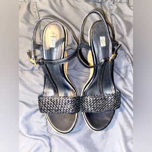 UGG black wedges. Size 9
